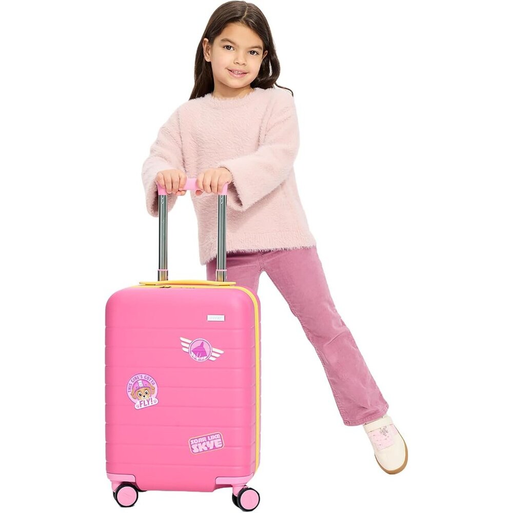 Away x Paw Patrol Kids Carry On Suitcase Luggage Skye Pilot Pink